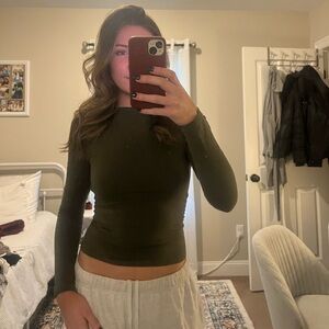 Green Backless Top